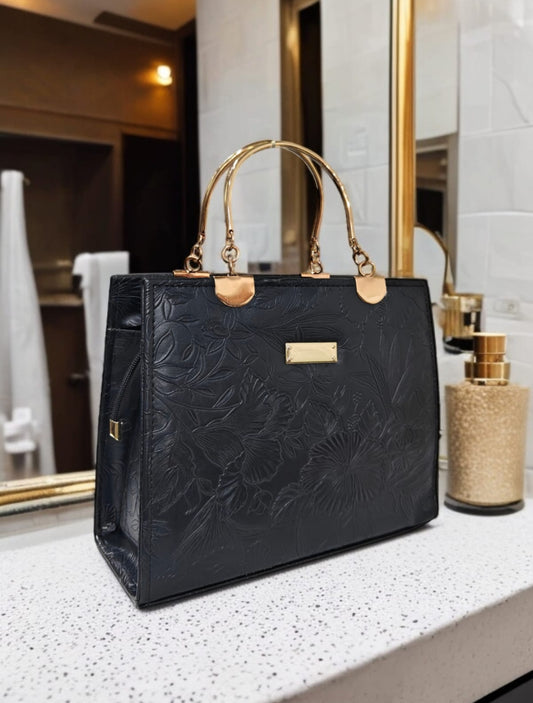 Luxury Flowers Self Printed Handbag