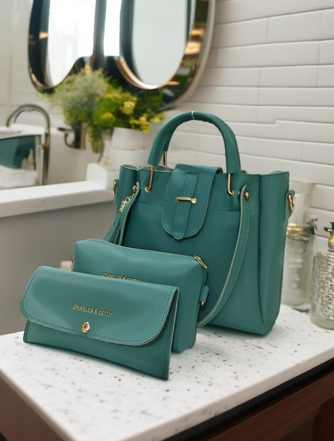 Uzma's  3 Pcs Hand Bag