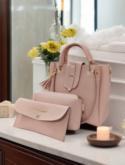 Uzma's  3 Pcs Hand Bag
